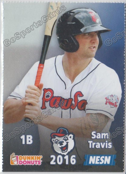 2016 Pawtucket Red Sox SGA Dunkin Donuts Sam Travis