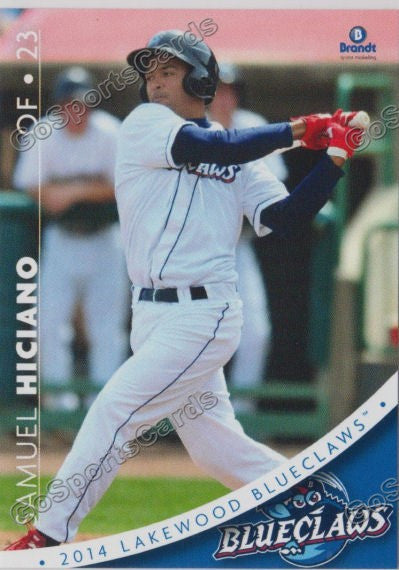 2014 Lakewood BlueClaws Samuel Hiciano