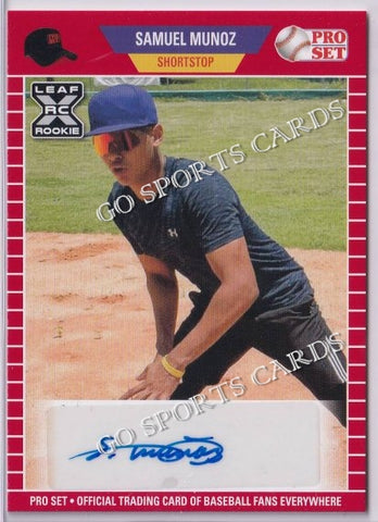 2021 Leaf Pro Set PS-SM1 Samuel Munoz XRC Autograph Red