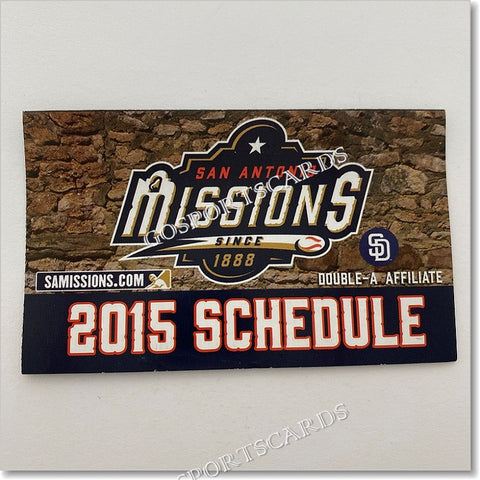 2015 San Antonio Missions Pocket Schedule