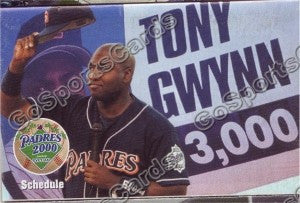2000 San Diego Padres Gwynn Pocket Schedule