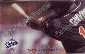 1999 San Diego Padres Gwynn Pocket Schedule