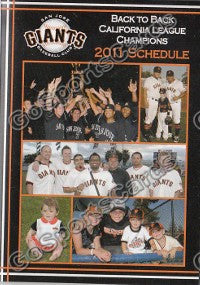 2011 San Jose Giants Pocket Schedule