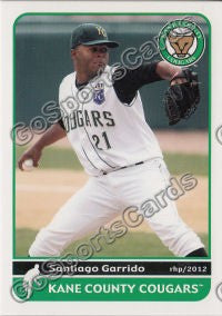 2012 Kane County Cougars Santiago Garrido