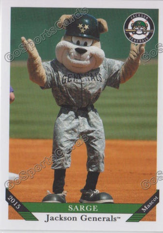 2015 Jackson Generals Sarge Mascot