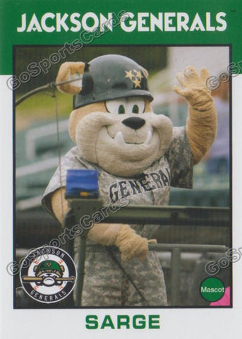 2016 Jackson Generals Sarge Mascot