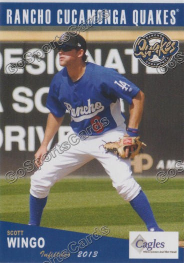 2013 Rancho Cucamonga Quakes Scott Wingo