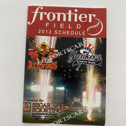 2012 Rochester Redwings Scranton Yankees Pocket Schedule