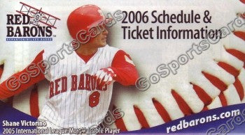 2006 Scranton Wilkes Barre Red Barons Pocket Schedule (Shane Victorino)