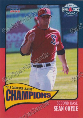 2013 Salem Red Sox Carolina Championship Sean Coyle