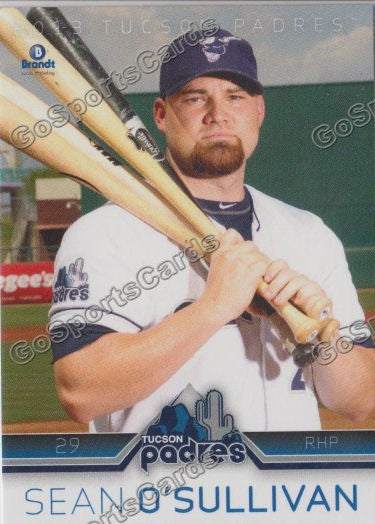 2013 Tucson Padres Sean O'Sullivan