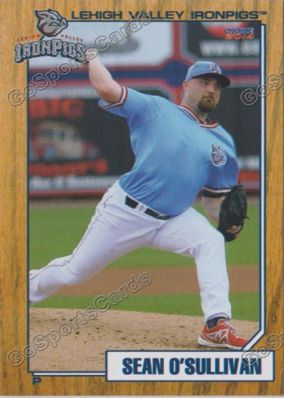 2014 Lehigh Valley IronPigs 2nd Sean O'Sullivan