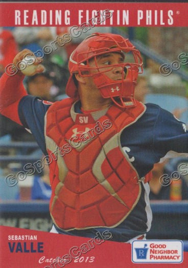 2013 Reading Fightins Phils Updated SGA 2nd Sebastian Valle