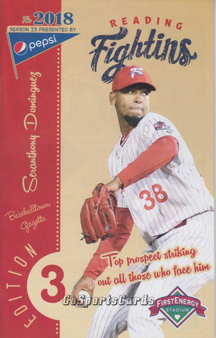 Seranthony Dominguez 2018 Reading Fightin Phils Program (SGA)