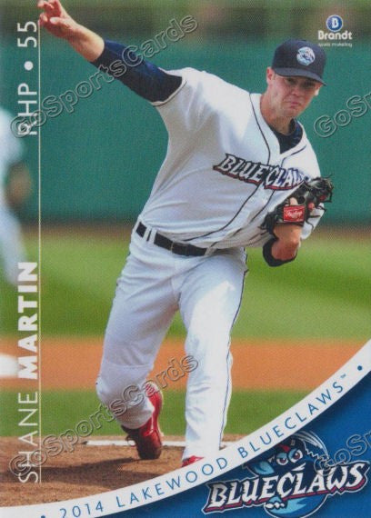 2014 Lakewood BlueClaws Shane Martin