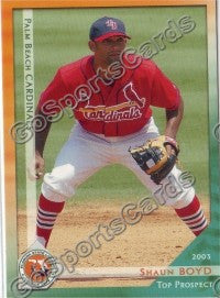 2003 Florida State League Top Prospects Shaun Boyd