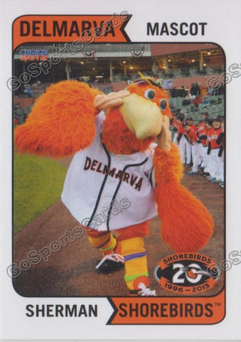2015 Delmarva Shorebirds Sherman Mascot