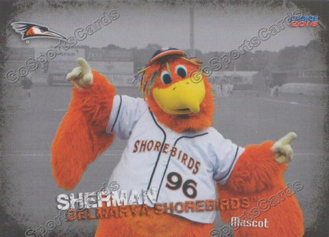 2016 Delmarva Shorebirds Sherman Mascot