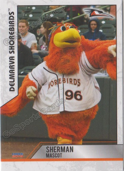 2019 Delmarva Shorebirds Sherman Mascot