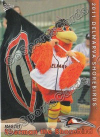 2011 Delmarva Shorebirds Sherman the Shorebird Mascot