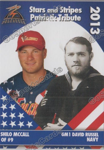 2013 Salem Keizer Volcanoes Stars and Stripes SGA Shilo McCall