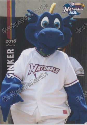 2016 Northwest Arkansas Naturals Sinker Mascot