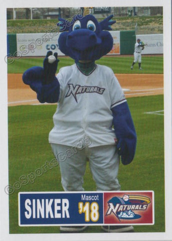 2018 Northwest Arkansas Naturals Sinker Mascot