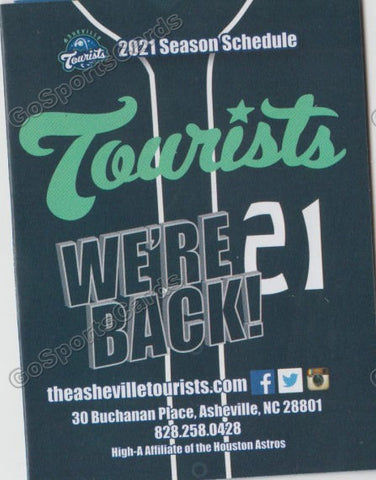 2021 Asheville Tourists Pocket Schedule