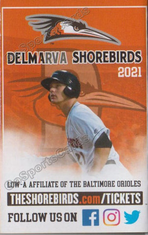 2021 Delmarva Shorebirds Pocket Schedule (Gunnar Henderson)