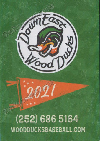 2021 Down East Wood Ducks Pocket Schedule