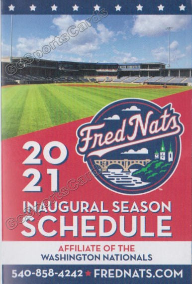 2021 Fredericksburg Nationals Pocket Schedule