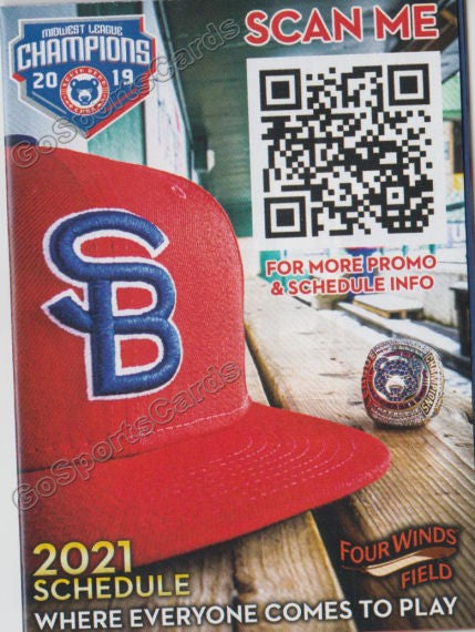 2021 South Bend Cubs Pocket Schedule