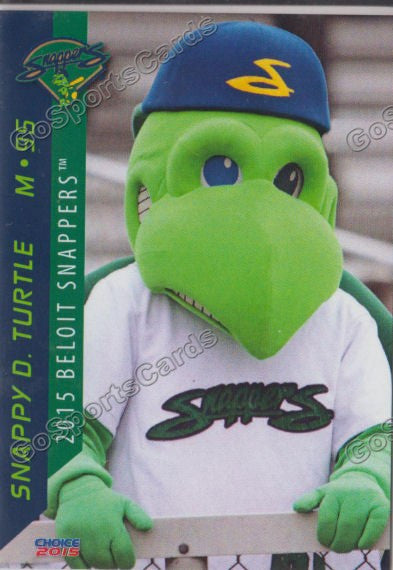 2015 Beloit Snappers Snappy D Turtle Mascot