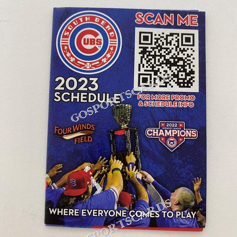 2023 South Bend Cubs Pocket Schedule