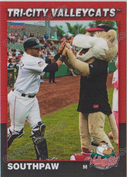 2014 Tri City ValleyCats Southpaw Mascot