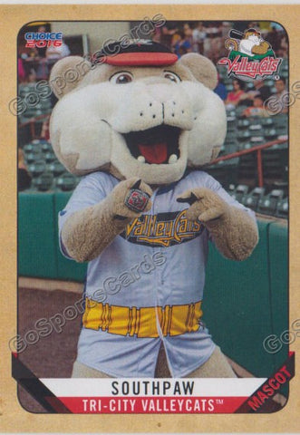 2016 Tri City ValleyCats Southpaw Mascot