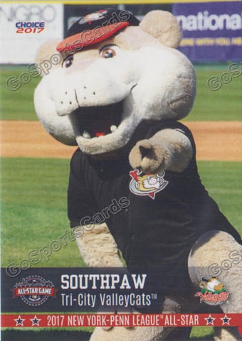 2017 New York Penn League All Star NYPL N SouthPaw Mascot