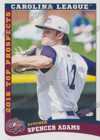 2016 Carolina League Top Prospect Spencer Adams