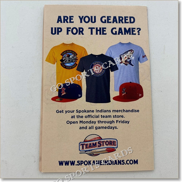 2022 Spokane Indians Pocket Schedule (Mascot)