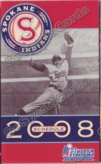 2008 Spokane Indians Pocket Schedule
