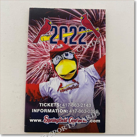 2022 Springfield Cardinals Pocket Schedule (Mascot)
