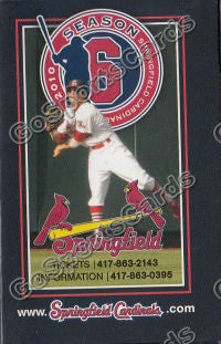 2010 Springfield Cardinals Pocket Schedule
