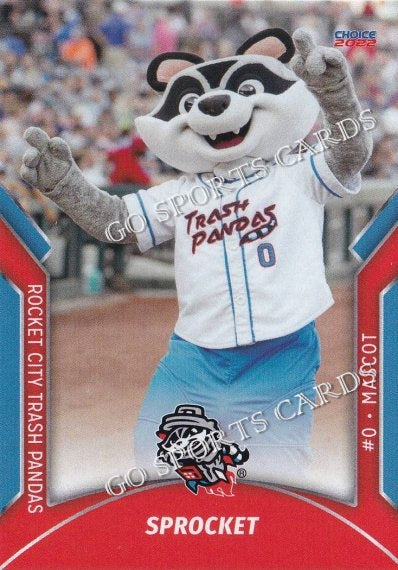 2022 Rocket City Trash Pandas Sprocket Mascot