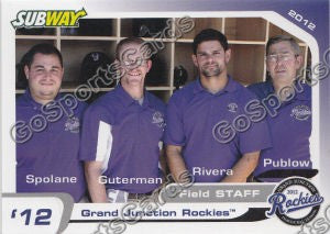 2012 Grand Junction Rockies Adam Spolane Josh Guterman Zach Rivera Dennis Publow