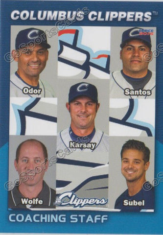 2016 Columbus Clippers Rouglas Odor Omir Santos Steve Karsay Ed Subel Chad Wolfe