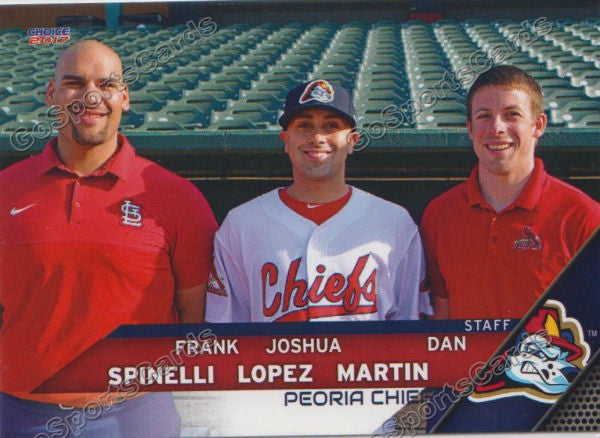 2017 Peoria Chiefs Frank Spinelli Joshua Lopez Dan Martin