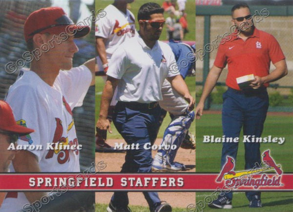 2017 Springfield Cardinals SGA Aaron Klinec Matt Corvo Blaine Kinsley
