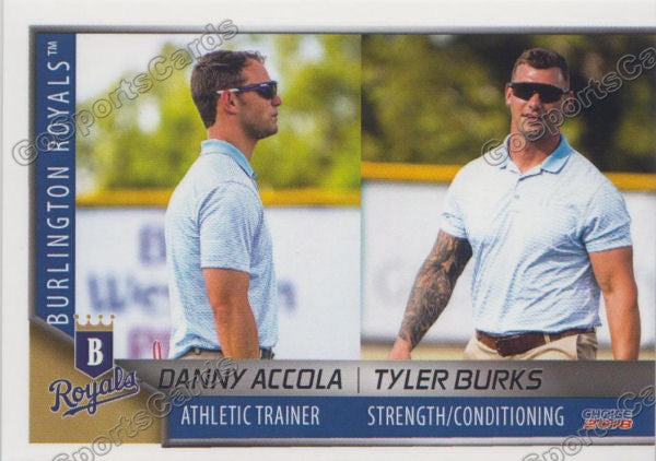 2018 Burlington Royals Danny Accola Tyler Burks