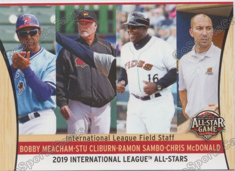 2019 International League All Star Bobby Meacham Stu Cliburn Ramon Sambo