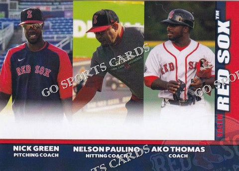 2022 Salem Red Sox Update Nick Green Nelson Paulino Ako Thomas